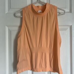 Athleta seamless high neck tank in orange sherbet large athletic top
